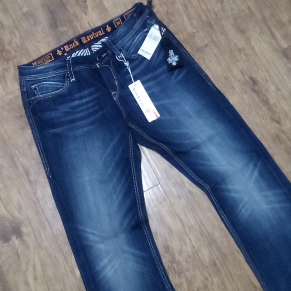 Rock Revival NWT Women's Jeans 30 Embellished Shimmer Charlotte Easy Boot DEFECT - Picture 6 of 12